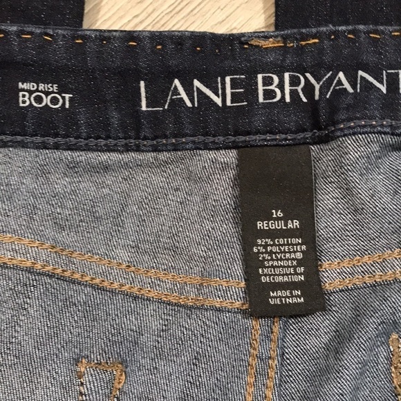 Lane Bryant Mid-Rise Dark Wash Bootcut Jeans size 16 - Picture 8 of 8